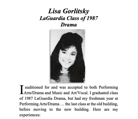 lisa gorlitsky 1987 yearbook photo